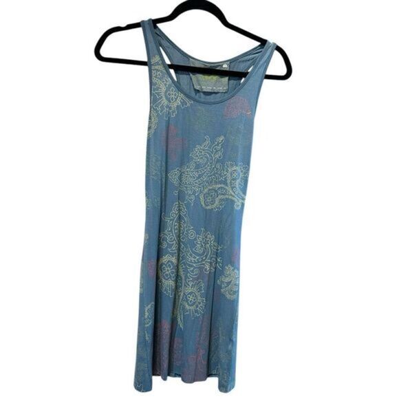 EUC Green Dragon Women’s Blue Paisley Tank Maxi Dress - Size Small - Picture 1 of 6